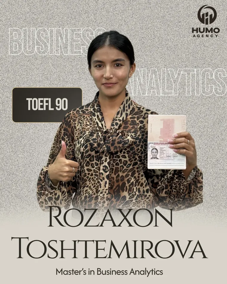TOEFL 90, Master’s in Business Analytics